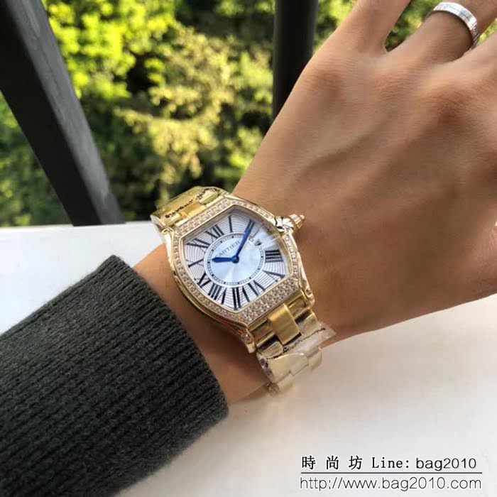 CARTIER卡地亞 車頭燈系列 時尚潮流女士腕表 WSS1442